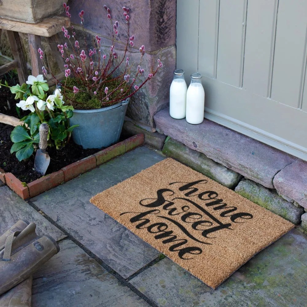 Covoraș de intrare din fibre de nucă de cocos 40x60 cm Home Sweet Home – Artsy Doormats