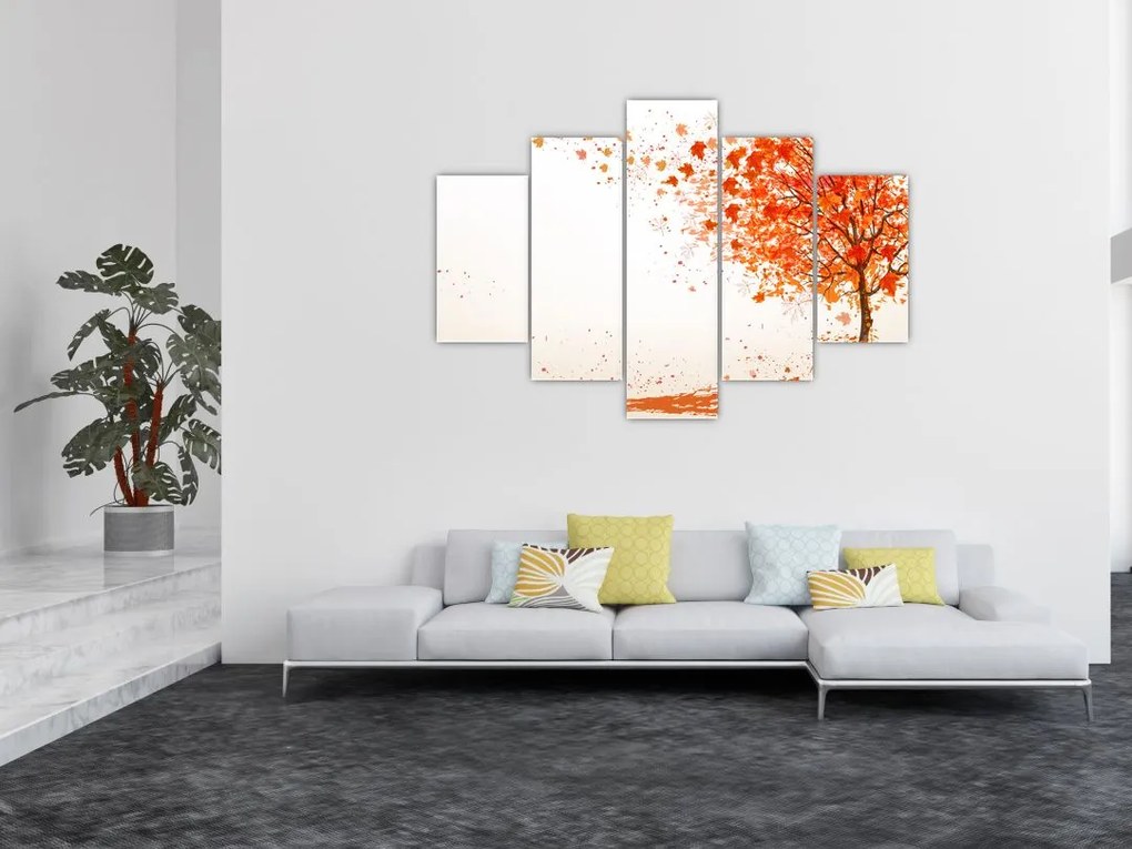 Tablou - Copac în vâmnt (150x105 cm)