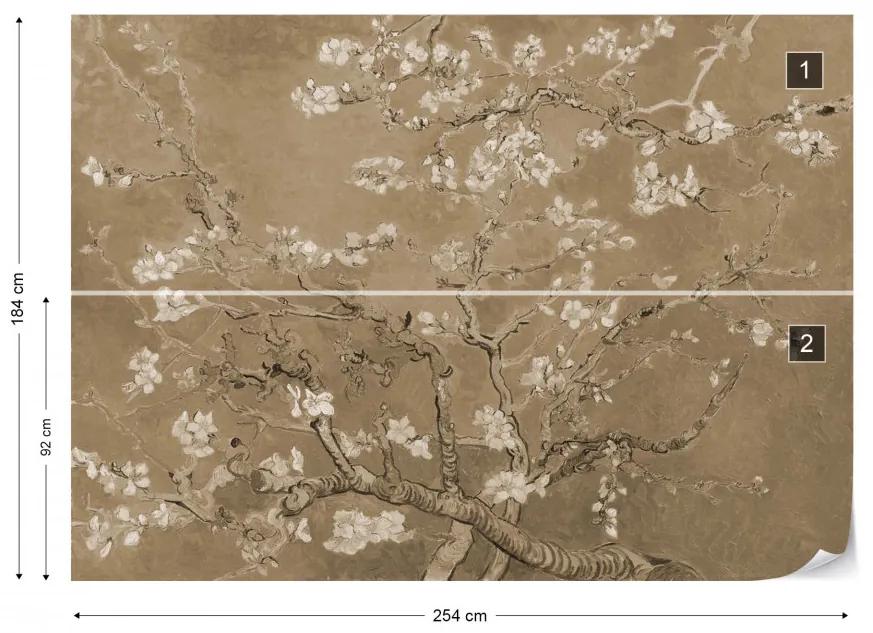 Van Gogh Blossoms in Sepia