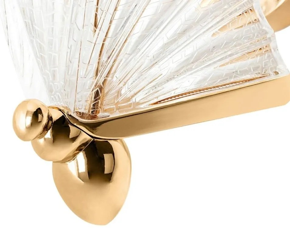 Aplica de perete LED design modern Fluture S auriu