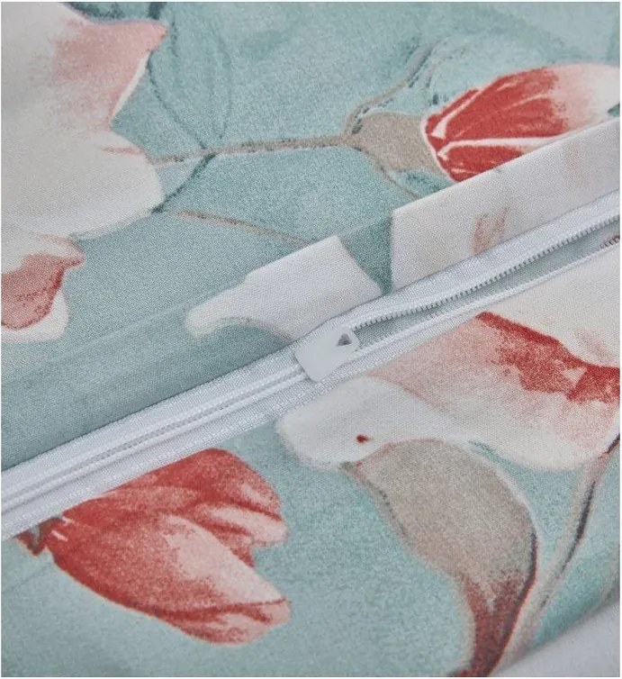 Lenjerie de pat turcoaz din microsatin pentru pat de o persoană cu 3 piese 140x200 cm Selma – My House