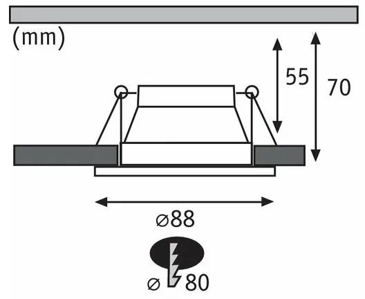 Paulmann 93410 - Set 3x LED 6,5W IP44, luminar baie COLE, dimabil, 230V