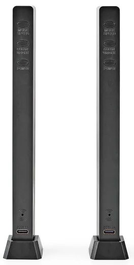 SET 2x lampă LED RGB reîncărcabilă de masă Nedis GALDP110BK LED/250 mAh