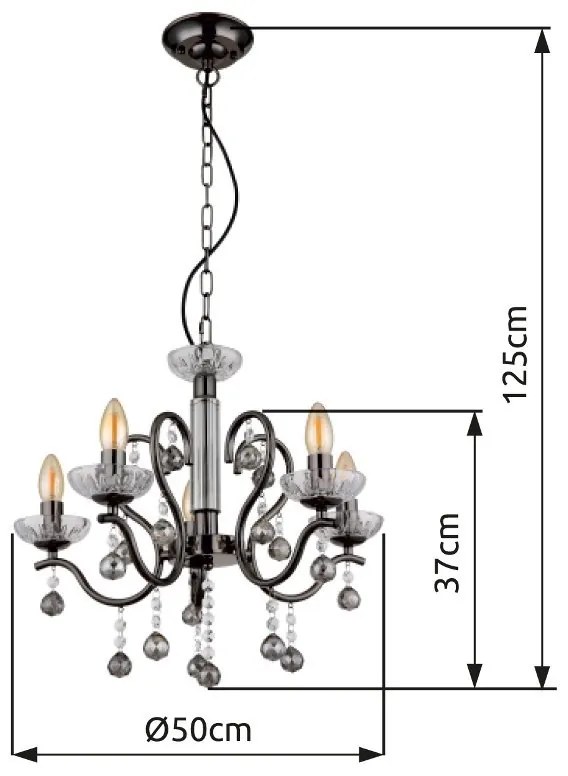 Candelabru stil clasic cu 5 brate CAMILA