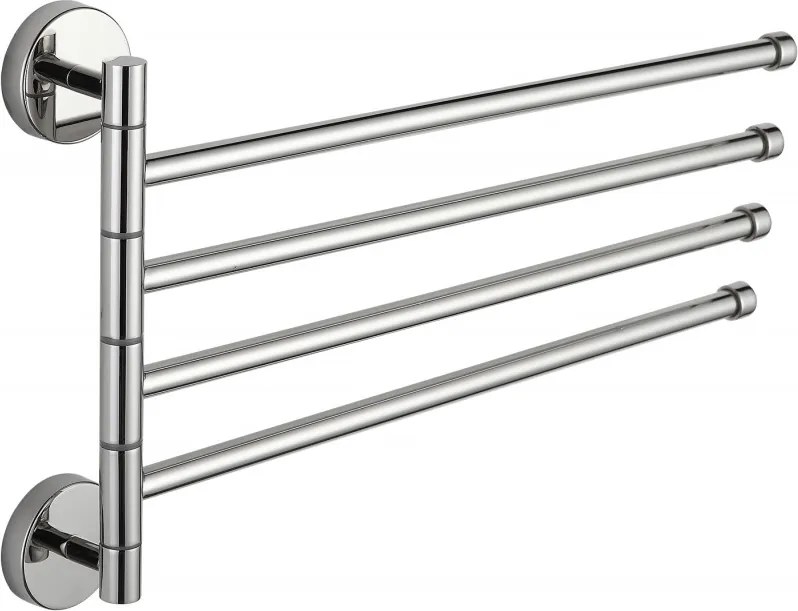 Mexen cuier rotativ cvadruplu pentru prosoape, crom - 7039244-00