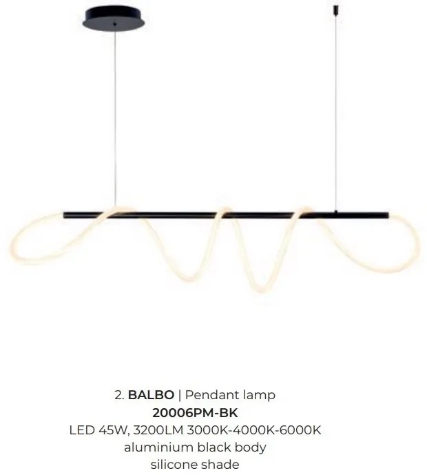 Lustra LED design moderna BALBO negru