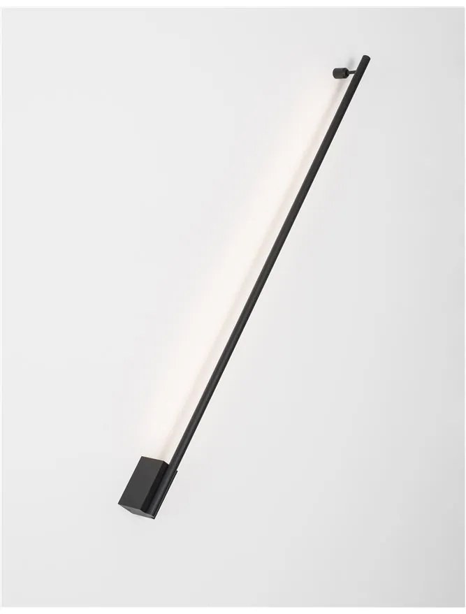 Aplica de perete LED design liniar GROPIUS negru, L-90cm, H-9cm