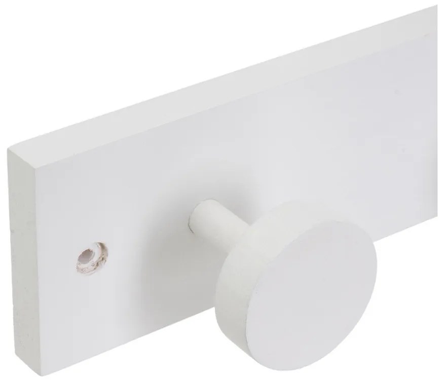 Cuier de perete alb din lemn de pin 40 cm Anillos – Casa Selección