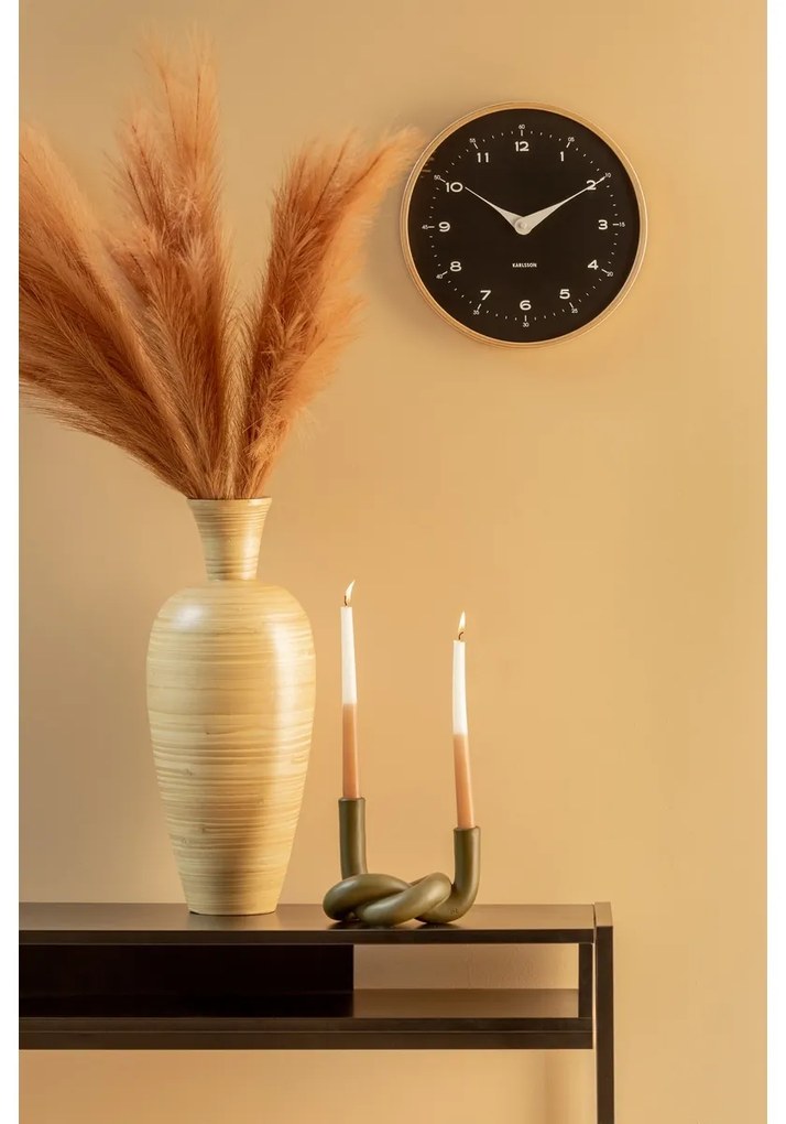 Karlsson 5995BK ceas de perete design negru,diametru 30 cm