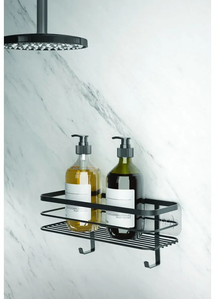 Raft de perete pentru baie Metaltex Origin, negru