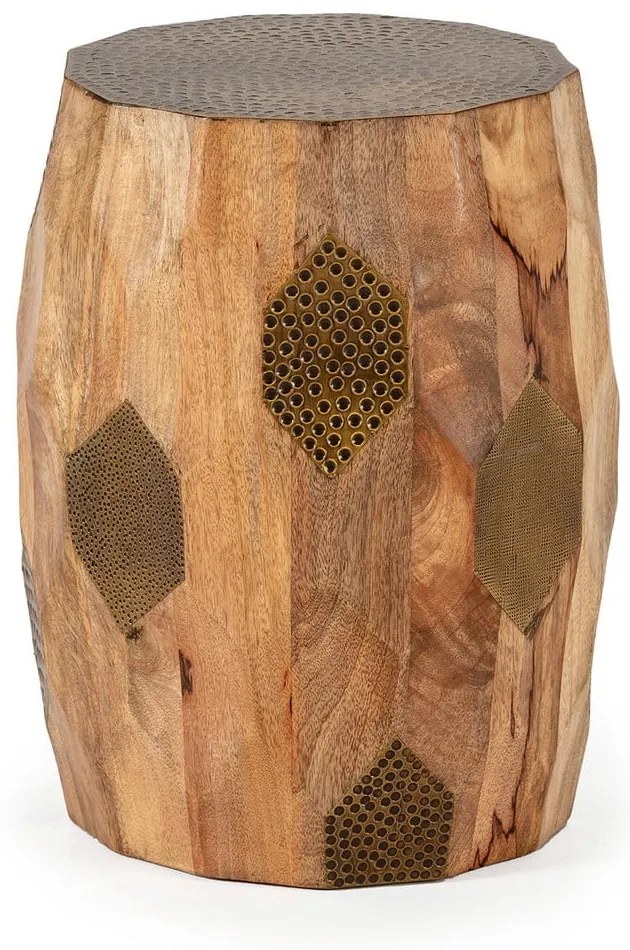 Măsuță auxiliară rotundă din lemn de mango ø 29 cm Fabia – MOME