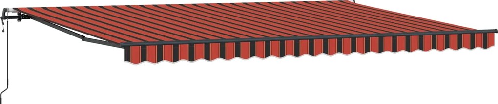 vidaXL Cortina Retractabilă portocaliu și maro 500 × 300 cm