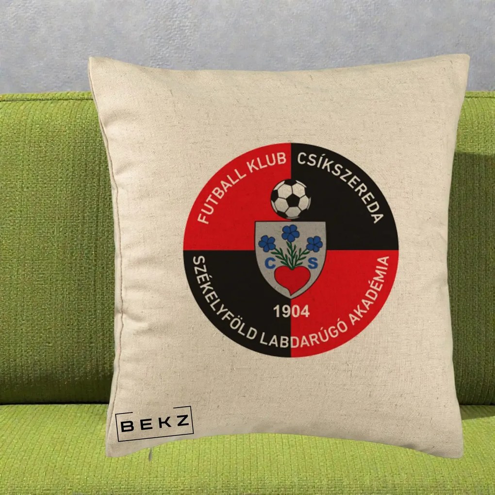 Perna Personalizata FK Csikszereda 1904 Fotbal, 40x40 cm, Bej, Husa Detasabila, Perna Inclusa, BEKZ®