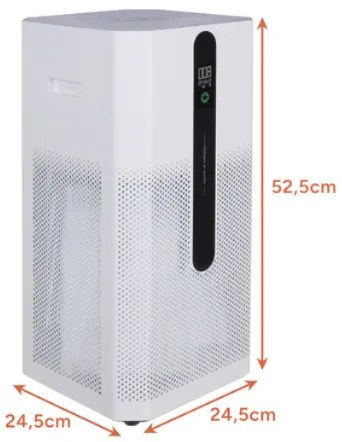 Purificator de aer cu filtru HEPA H12, ionizare și Wi-Fi - 370 m³/h, 80 m²