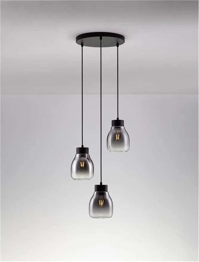 Lustra cu 3 pendule design modern Blaku