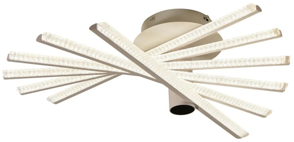 Lustra LED F2815/6 WT – 144W, Finisaj Alb, cu Telecomandă