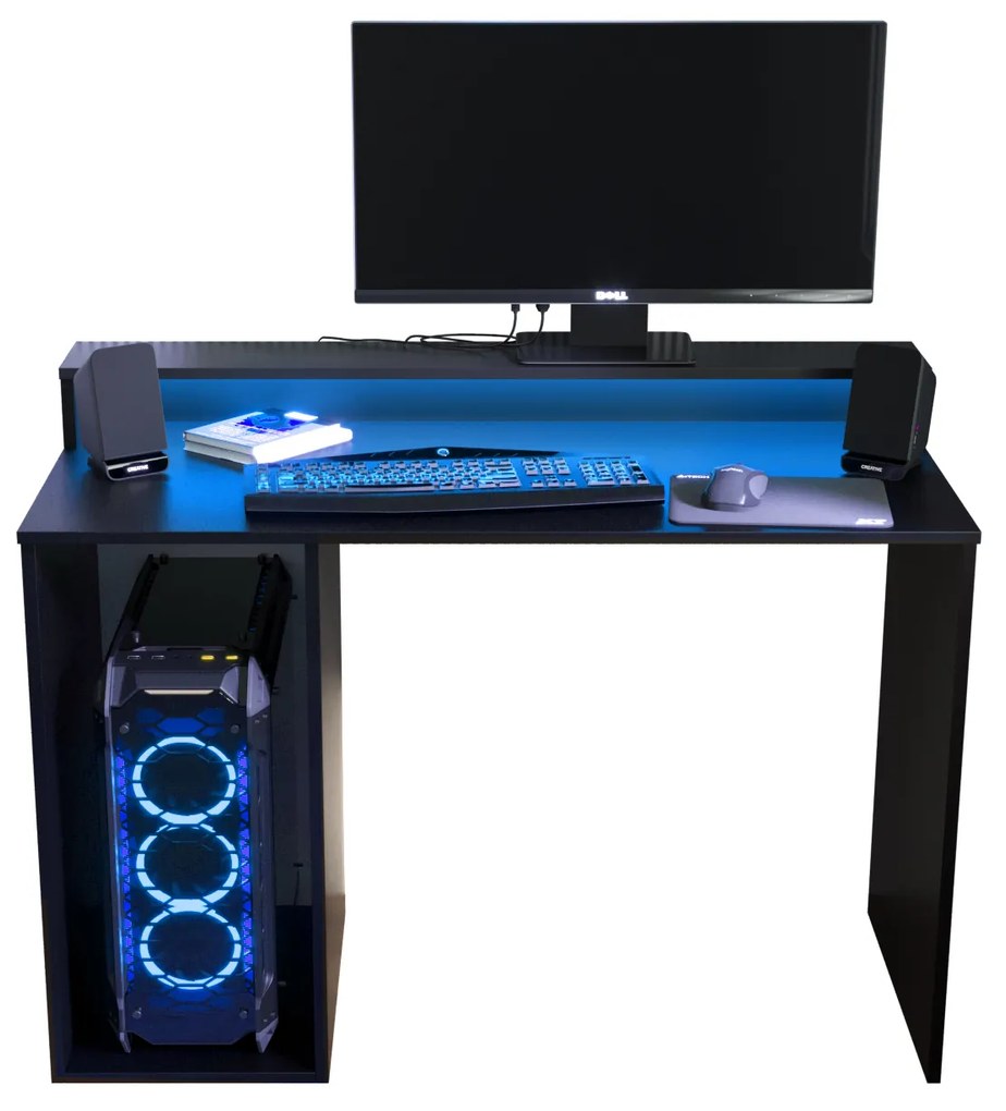 Masă PC pentru gaming Garrick 2 (negru) (cu iluminat LED RGB). 1064135
