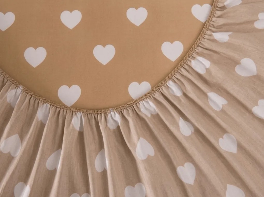 Cearsaf din microfibra CARAMHEART maro 180x200 cm