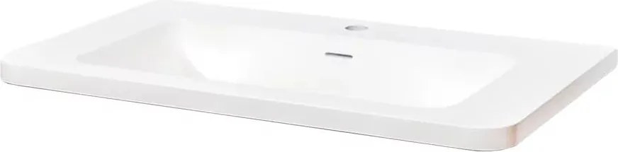 Lavoar pe mobilier Rune Laguz 80x46 cm finisaj alb lucios