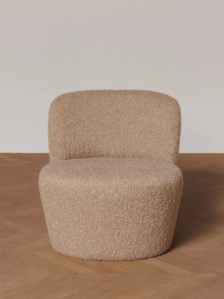 Fotoliu bej, stofa boucle, Birman