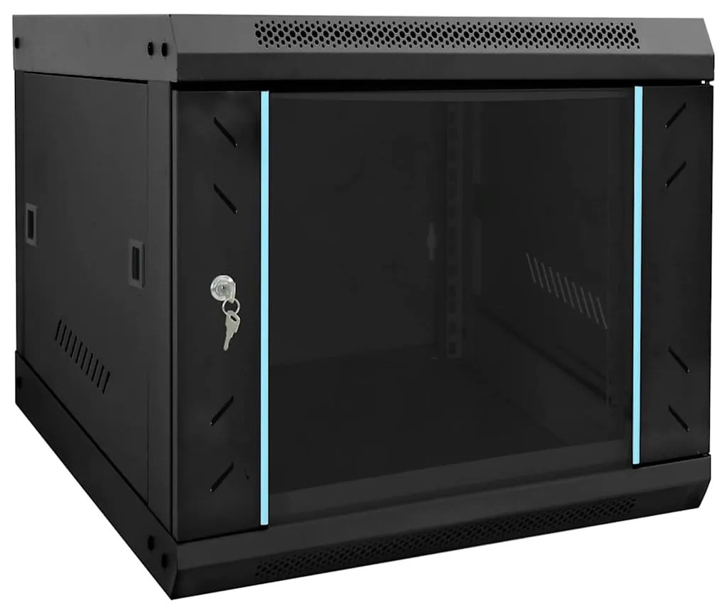 vidaXL Dulap de rețea cu depozitare Negru 53 x 60 x 45 cm Oțel