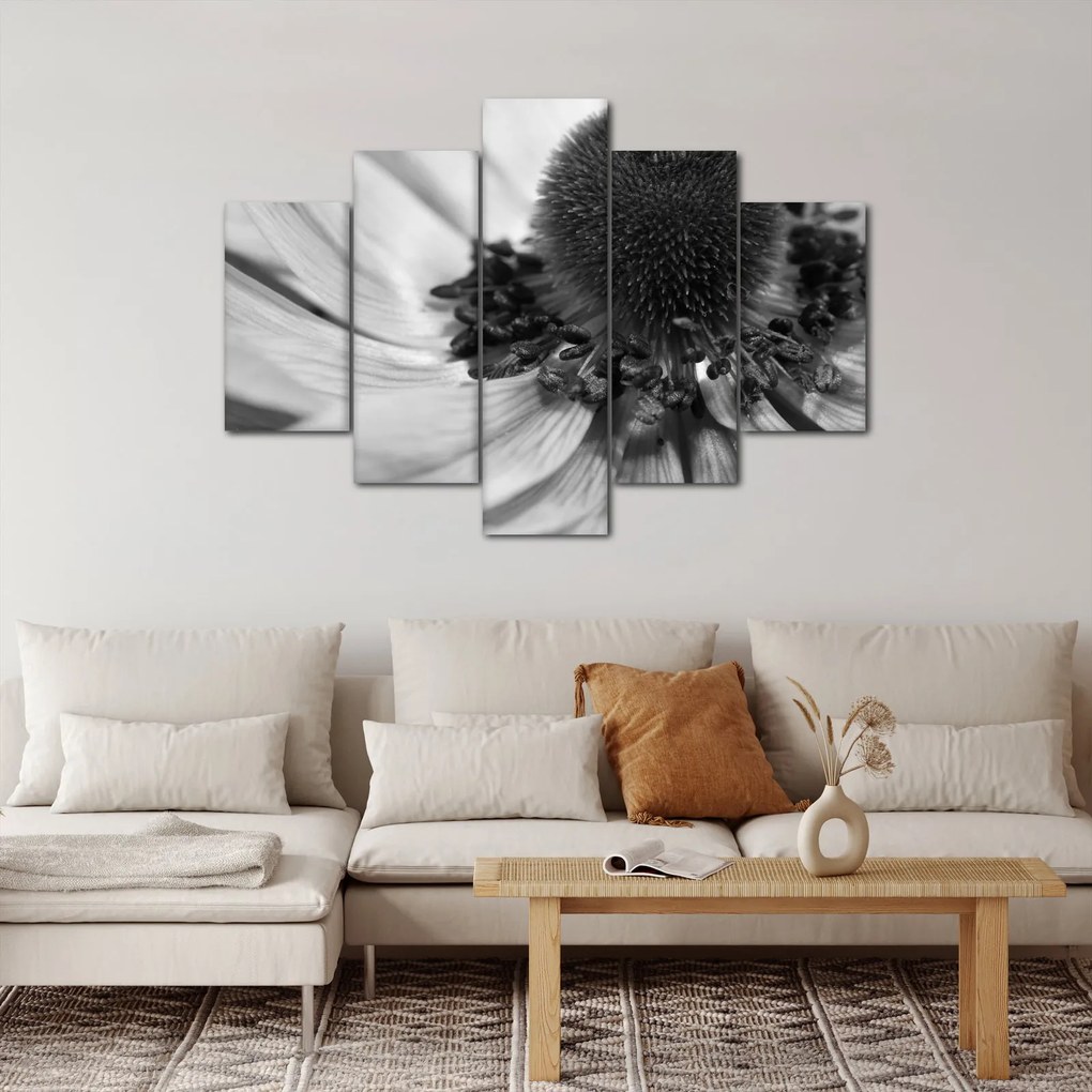 Tablou - Floare în alb-negru (150x105 cm)