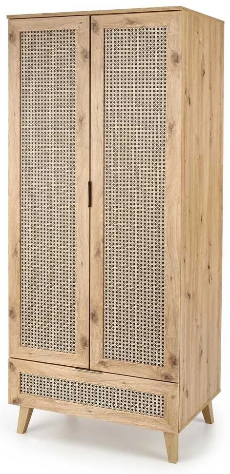 Dulap pentru haine Rustico, stejar artisan