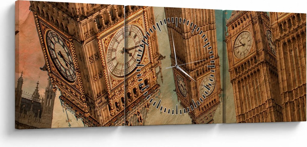 Tablou - Big Ben, Londra (cu ceas) (90x30 cm)