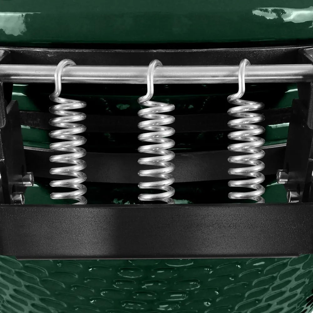 Grătar ceramic pentru cărbuni cu rafturi laterale, grilă de 57 cm