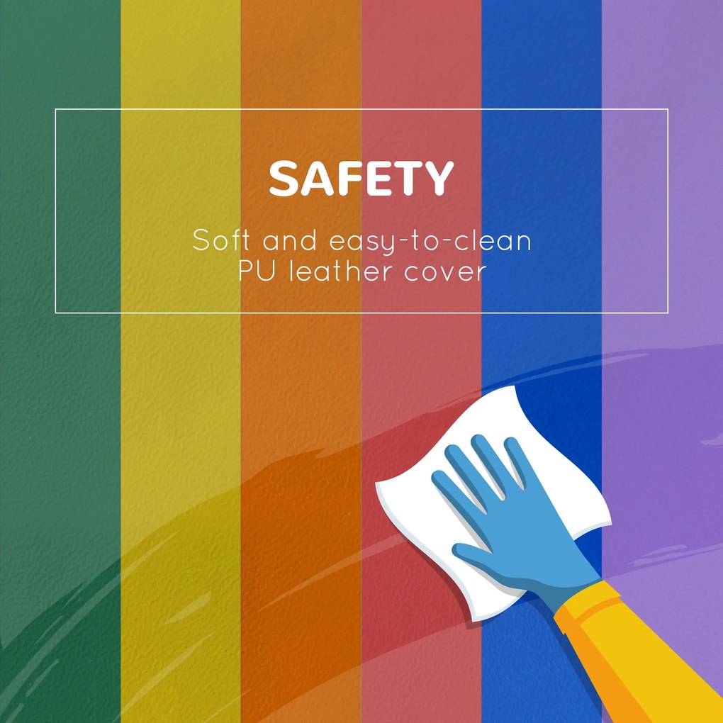 HOMCOM Set de Construcții Moi pentru Copii de 1-3 Ani cu 11 Forme, în PU și EPE, Culori Variate | Aosom Romania