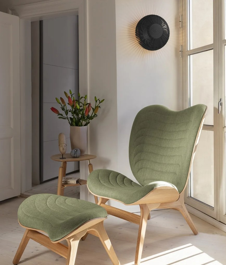 Aplica din lemn, lumina ambientala Clava Up Wood medium - black oak