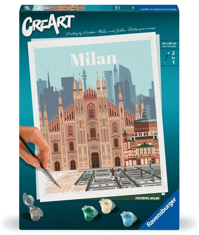 CREART PICTURA PE NUMERE PENTRU ADULTI MILANO PLIN DE CULOARE - RAVENSBURGER (RVSPBN23688)