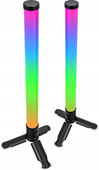 Set de 2 lămpi de birou LED RGBIC, reglabile (LED/5W/5V), negre, cu telecomandă
