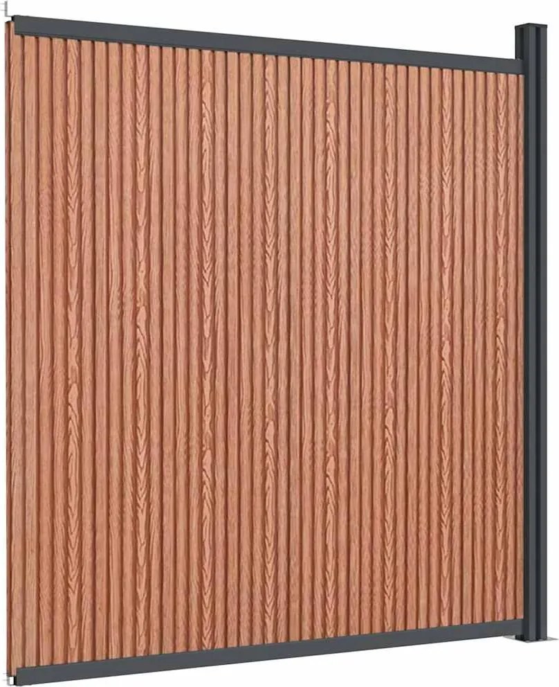 vidaXL Panouri de gard, maro, 173x186 cm, WPC