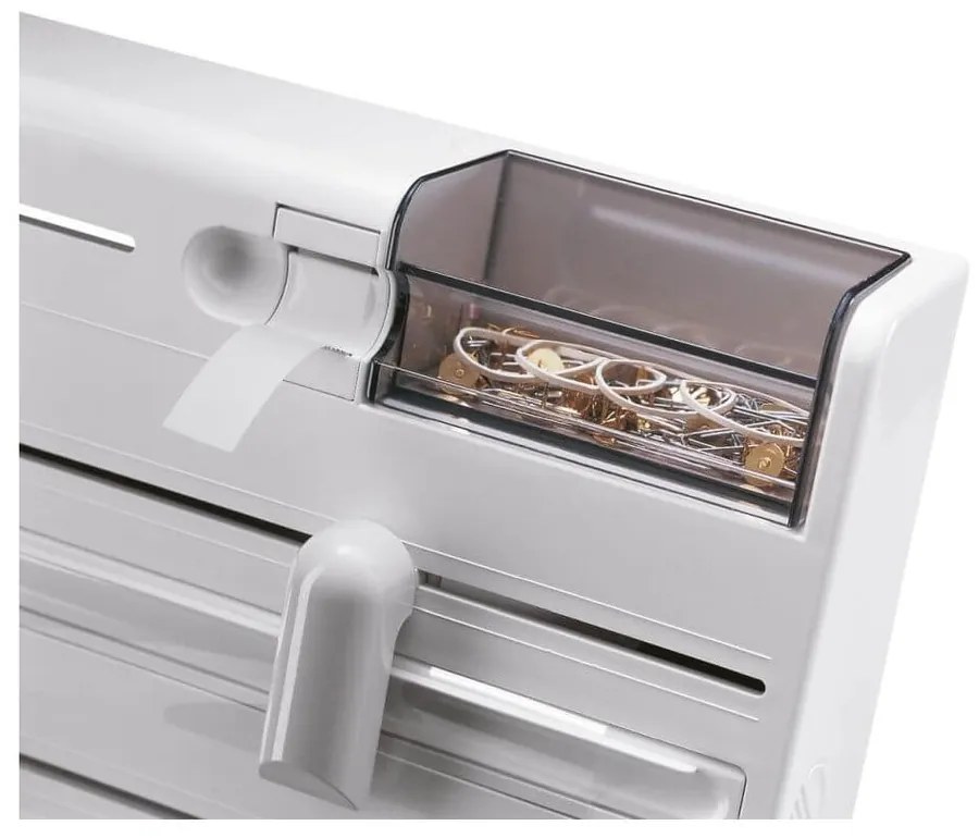 Dispenser pentru prosoape de bucătărie din hârtie și folie de aluminiu alb de montat pe perete din plastic Parat – LEIFHEIT