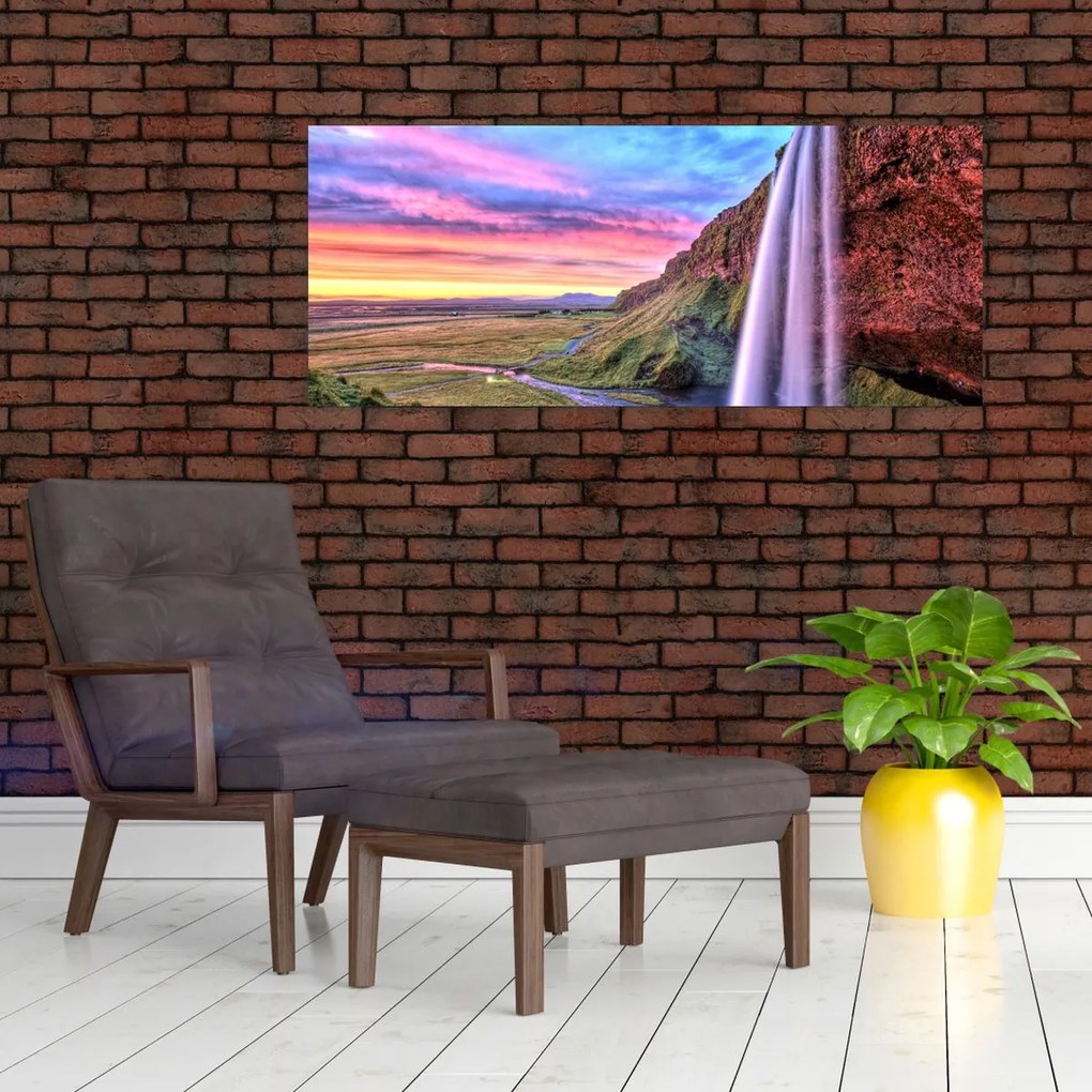 Tablou - Cascada Seljalandsfoss (120x50 cm)