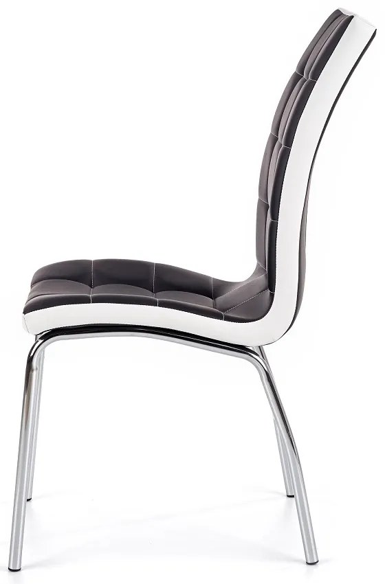 Scaun de bucaterie Lexie, negru/alb