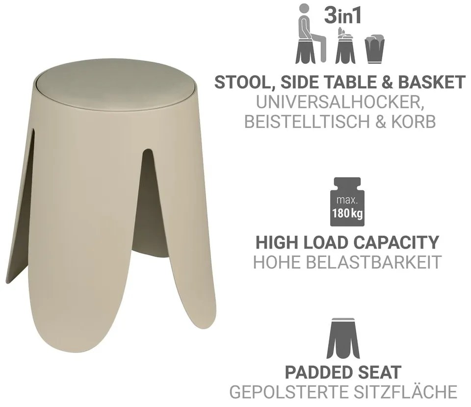 Scaun bej stivuibil din plastic Comiso – Wenko