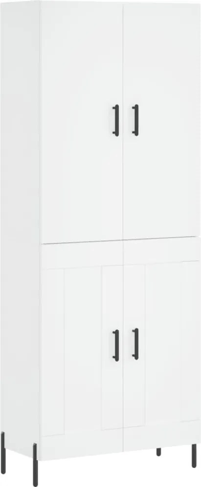 vidaXL Dulap înalt, alb, 69,5x34x180 cm, lemn compozit