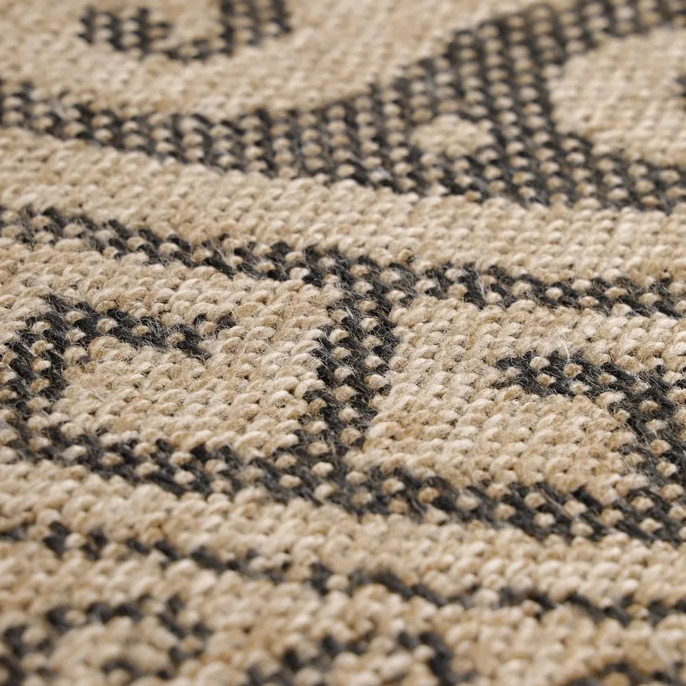 Covor de exterior negru/bej rotund ø 80 cm Comilla – Ayyildiz Carpets