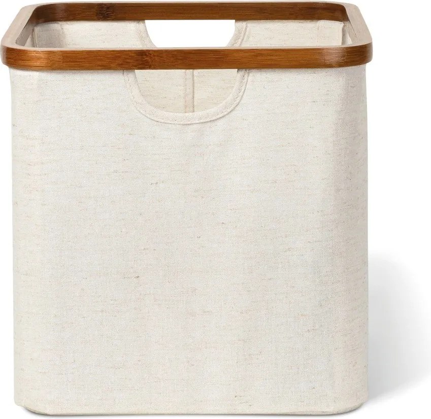 Cutie de depozitare crem din material textil 30x30x30 cm Bamboo/Linen Cube – Bigso