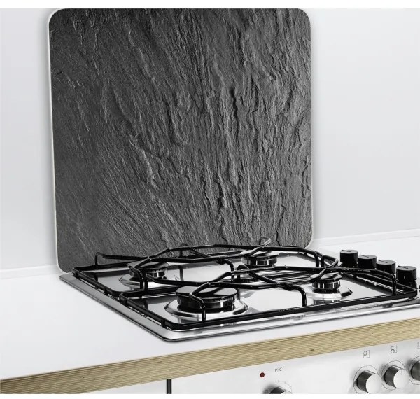 WENKO 2712984500 - Placă de acoperire NEUTRAL 56 x 50 cm, neagră/transparentă