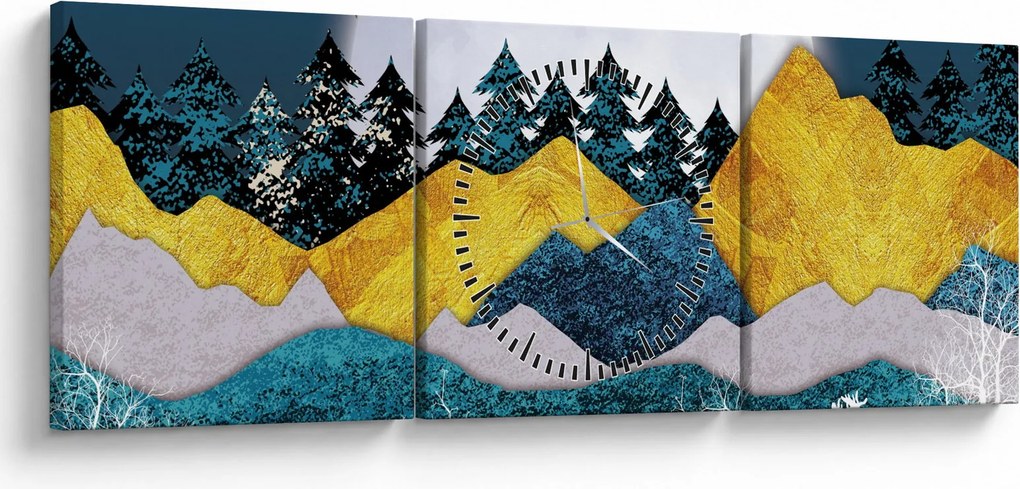 Tablou - Peisaj polar (cu ceas) (90x30 cm)