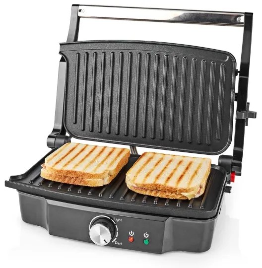 Grătar de contact 1500W/230V Nedis KAGR131FSR