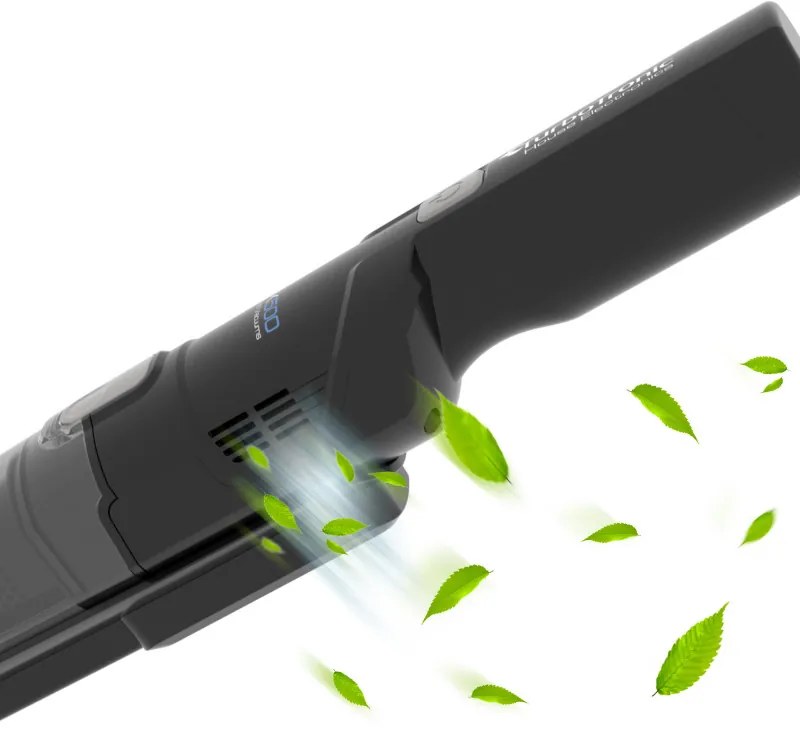 Aspirator portabil TurboTronic TT-LUX500, Li-Ion 2600 mAh, 90W, 12kPA, 150ml, Autonomie pana la 12 min, HEPA, 2 viteze, Negru