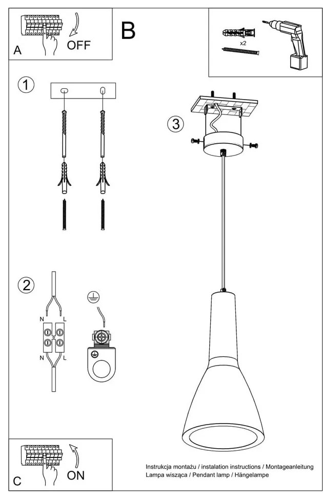 Lustră Sollux Mattia, alb