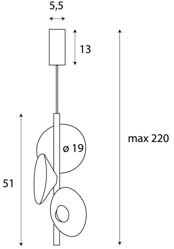 Lustra/Pendul LED design decorativ Puro negru/gri