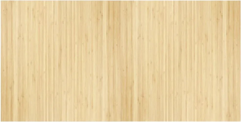 vidaXL Covor dreptunghiular, natural deschis, 100x200 cm, bambus