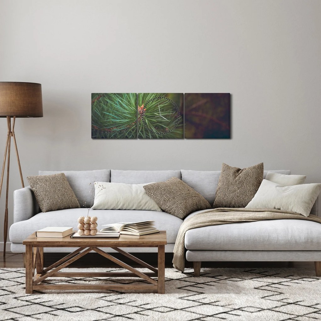 Tablou - Pin (cu ceas) (90x30 cm)