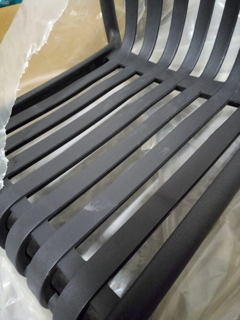 Reducere Scaun din plastic TREGO, antracit, calitate II.